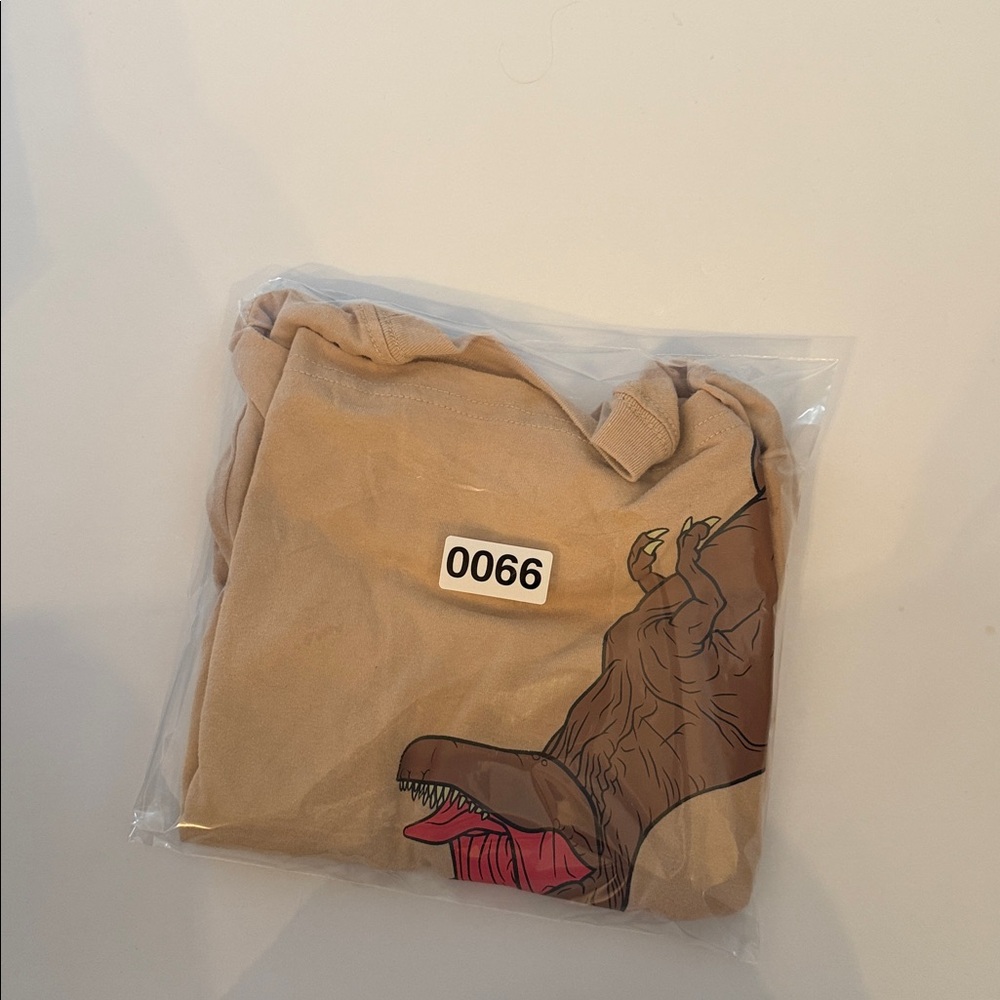 Kids Dinosaur Graphic T-Shirt - Tan - Picture 6 of 6